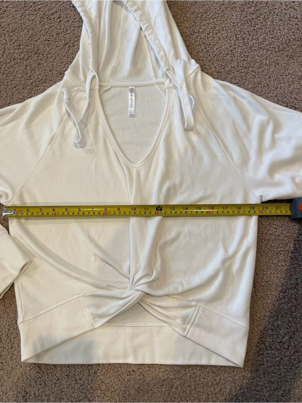 FABLETICS Sporty Retro Boho Twist-Front Hoodie Top